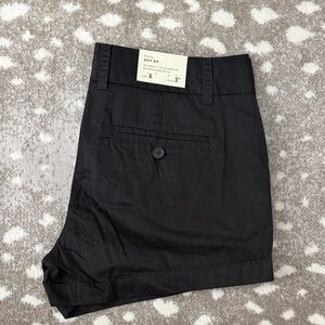 J. Crew Black Women’s Flat-Front Chino Shorts